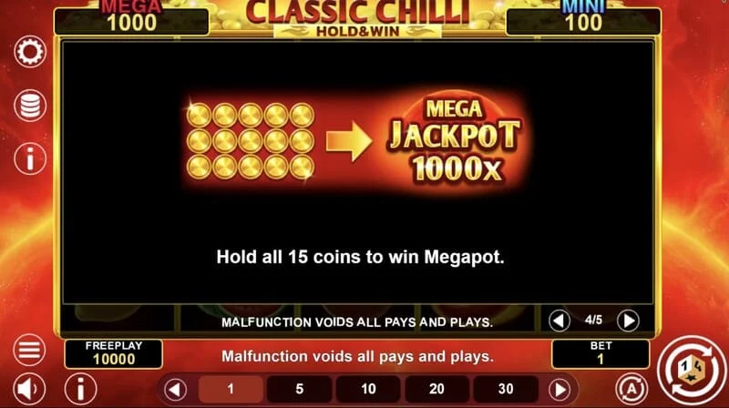 Classic Chilli Hold & Win - Ragadós szimbólumok a Hold körben
