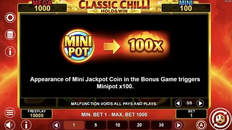 Classic Chilli Hold & Win - Hold & Win kör indítása