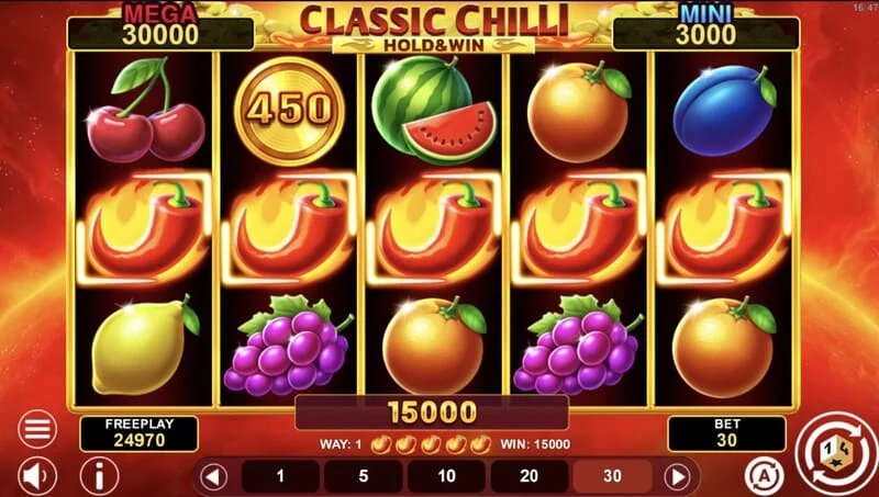 Classic Chilli Hold & Win - Fix Jackpot a szimbólumon